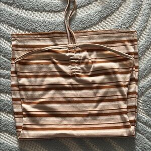 striped body con dress